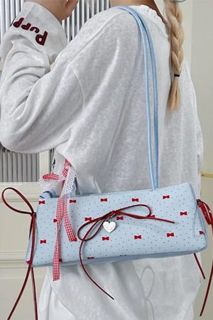 Casual Day Outfits, Easy Trendy Outfits Coquette Charm Bow Shoulder Bag
