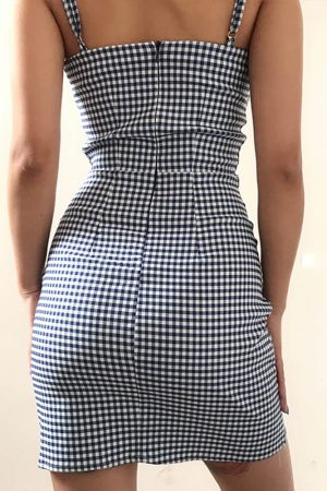 Casual Day Outfits, Easy Trendy Outfits Coquette Gingham Slip Dress