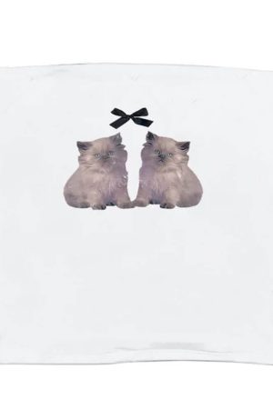 Casual Day Outfits, Easy Trendy Outfits Coquette Kitten Y2K Tube Top