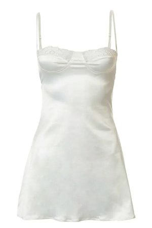 Casual Day Outfits, Easy Trendy Outfits Coquette Lace Cami Mini Dress