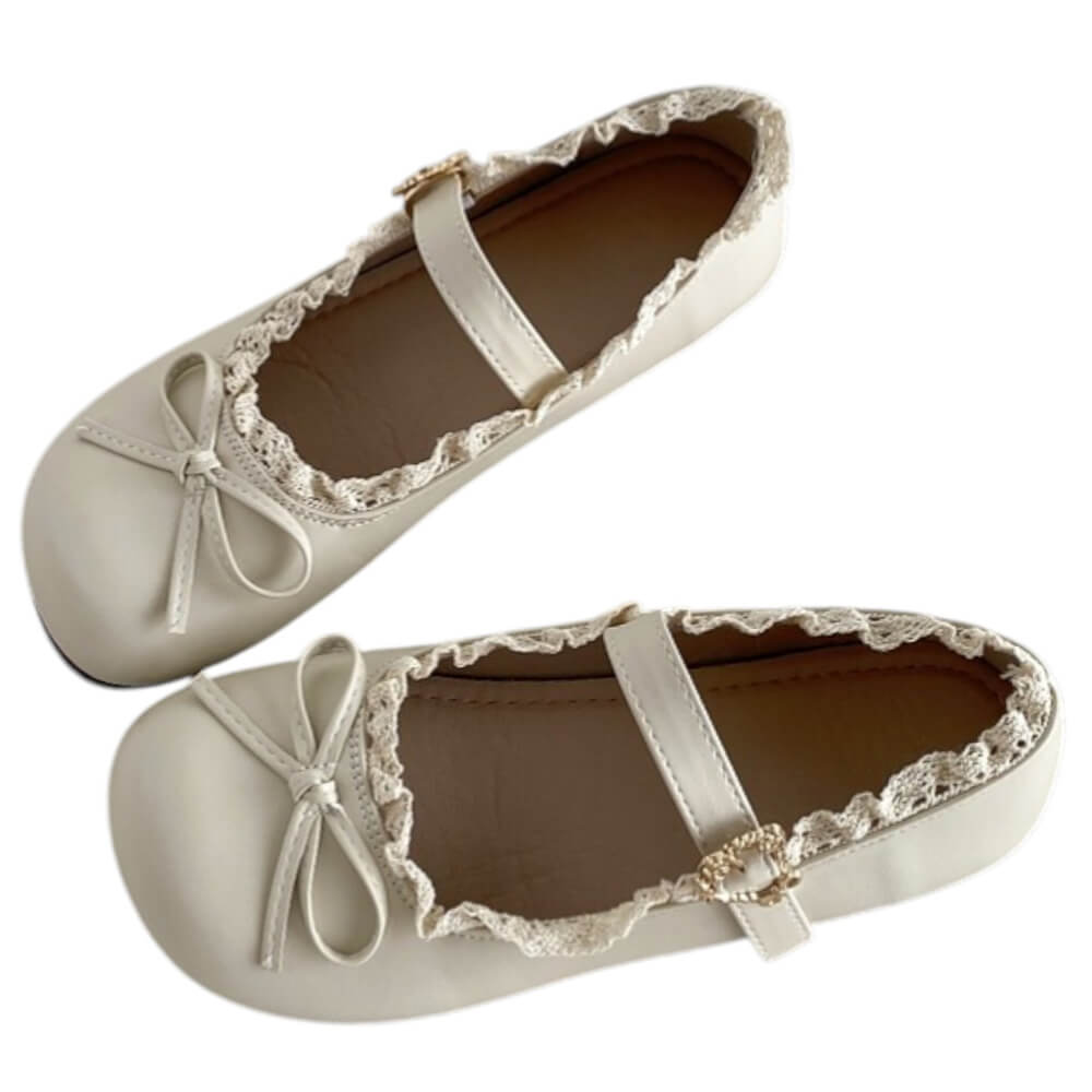 Casual Day Outfits, Easy Trendy Outfits Coquette Lace Trim Mary Jane Flats Casual Day Outfits, Easy Trendy Outfits Coquette Lace Trim Mary Jane Flats