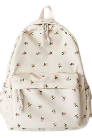 Casual Day Outfits, Easy Trendy Outfits Cottagecore Aesthetic Floral Backpack