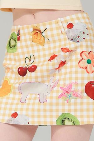 Casual Day Outfits, Easy Trendy Outfits Cottagecore Aesthetic Gingham Skirt