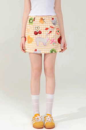 Casual Day Outfits, Easy Trendy Outfits Cottagecore Aesthetic Gingham Skirt