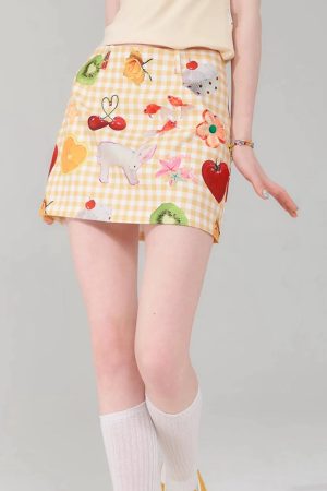 Casual Day Outfits, Easy Trendy Outfits Cottagecore Aesthetic Gingham Skirt