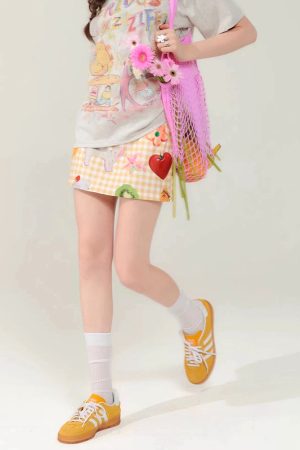 Casual Day Outfits, Easy Trendy Outfits Cottagecore Aesthetic Gingham Skirt