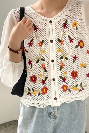 Casual Day Outfits, Easy Trendy Outfits Cottagecore Floral Cardigan