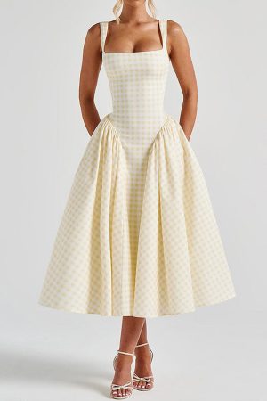 Casual Day Outfits, Easy Trendy Outfits Cottagecore Picnic Gingham Dress