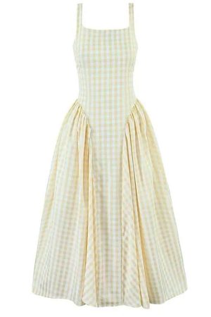 Casual Day Outfits, Easy Trendy Outfits Cottagecore Picnic Gingham Dress
