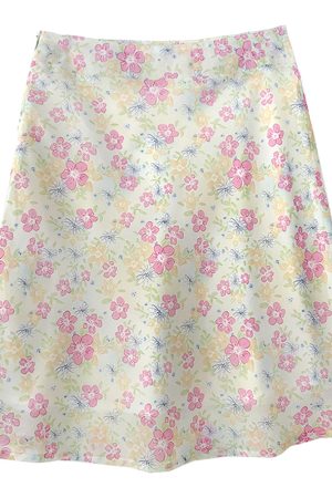 Casual Day Outfits, Easy Trendy Outfits Cottagecore Sheer Floral Print Skirt