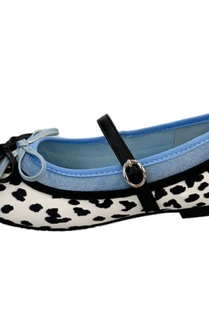 Casual Day Outfits, Easy Trendy Outfits Cow Print Mary Jane Ballet Flats