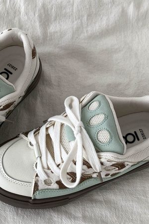 Casual Day Outfits, Easy Trendy Outfits Cow Print Skater Sneakers