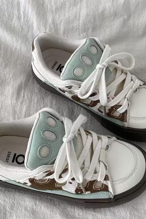 Casual Day Outfits, Easy Trendy Outfits Cow Print Skater Sneakers