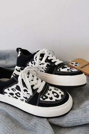 Casual Day Outfits, Easy Trendy Outfits Cow Print Teen Craft Sneakers