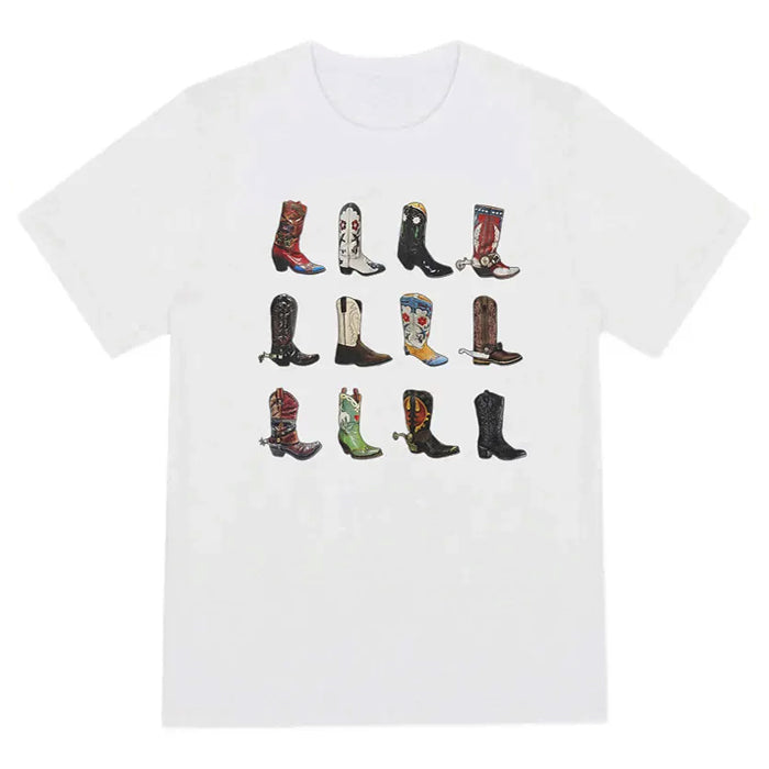 Casual Day Outfits, Easy Trendy Outfits Cowboy Boots Graphic Tee Casual Day Outfits, Easy Trendy Outfits Cowboy Boots Graphic Tee