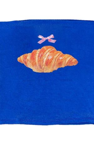 Casual Day Outfits, Easy Trendy Outfits Croissant Print Tube Top