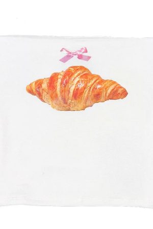 Casual Day Outfits, Easy Trendy Outfits Croissant Print Tube Top