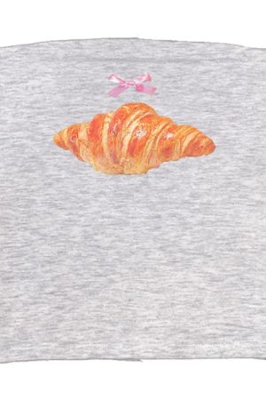 Casual Day Outfits, Easy Trendy Outfits Croissant Print Tube Top