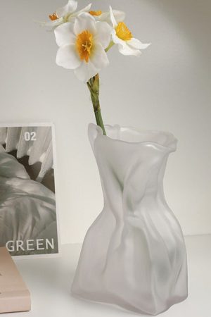 Casual Day Outfits, Easy Trendy Outfits Crumpled Paper Glass Flower Vase
