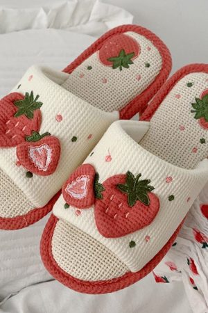 Casual Day Outfits, Easy Trendy Outfits Cute Strawberry Slippers
