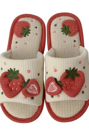 Casual Day Outfits, Easy Trendy Outfits Cute Strawberry Slippers