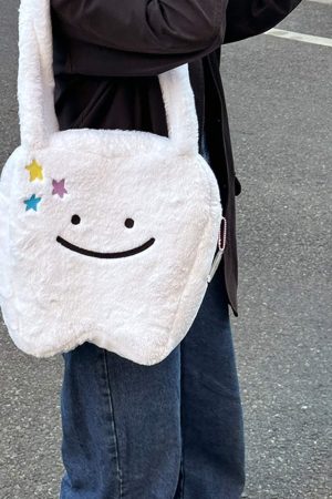 Casual Day Outfits, Easy Trendy Outfits Cute Tooth Plush Tote
