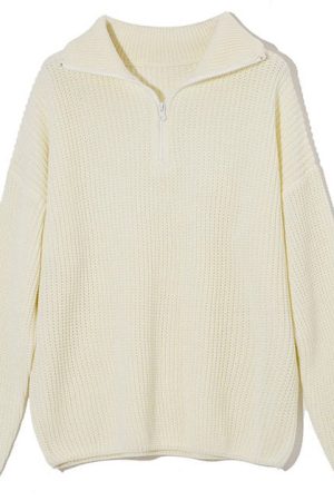 Casual Day Outfits, Easy Trendy Outfits Danish Pastel Zip Up Jumper
