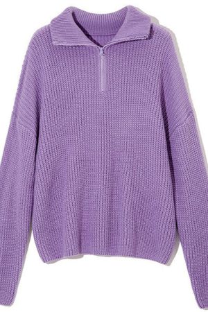 Casual Day Outfits, Easy Trendy Outfits Danish Pastel Zip Up Jumper