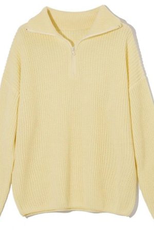 Casual Day Outfits, Easy Trendy Outfits Danish Pastel Zip Up Jumper