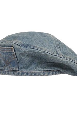 Casual Day Outfits, Easy Trendy Outfits Denim Beret Hat