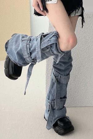 Casual Day Outfits, Easy Trendy Outfits Denim Leg Warmers