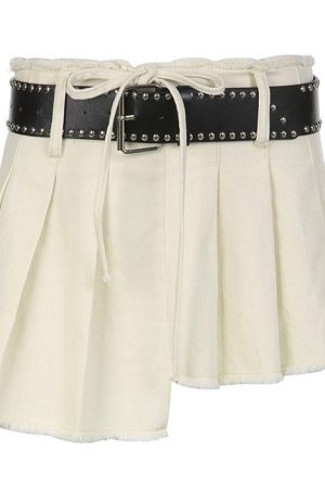 Casual Day Outfits, Easy Trendy Outfits Distressed Mini Skirt