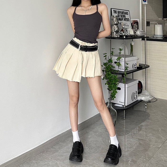 Casual Day Outfits, Easy Trendy Outfits Distressed Mini Skirt Casual Day Outfits, Easy Trendy Outfits Distressed Mini Skirt