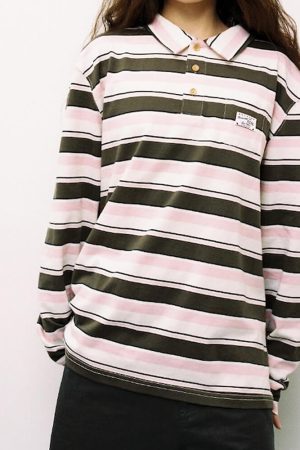 Casual Day Outfits, Easy Trendy Outfits Dorm Room Diaries Stripe Rugby Polo