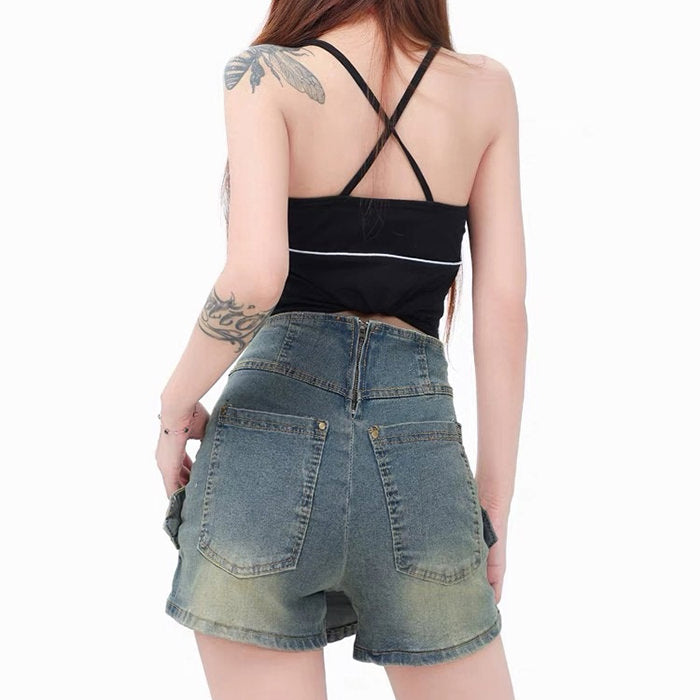 Casual Day Outfits, Easy Trendy Outfits Double Buckle Denim Mini Skirt Casual Day Outfits, Easy Trendy Outfits Double Buckle Denim Mini Skirt