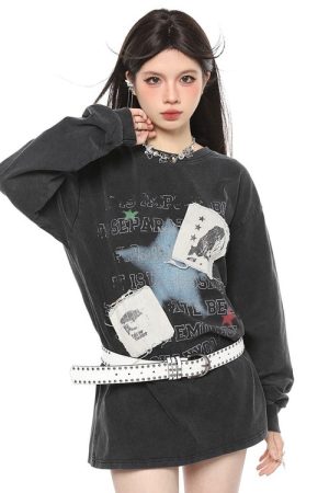 Casual Day Outfits, Easy Trendy Outfits Downtown Girl Aesthetic Sweatshirt