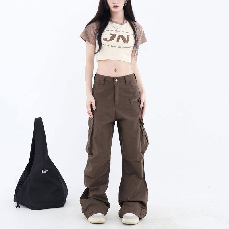 Casual Day Outfits, Easy Trendy Outfits Downtown Girl Brown Cargo Pants Casual Day Outfits, Easy Trendy Outfits Downtown Girl Brown Cargo Pants