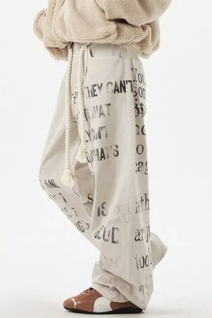 Casual Day Outfits, Easy Trendy Outfits Downtown Girl Graffiti Denim Pants