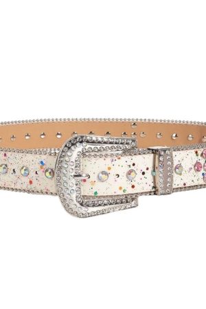 Casual Day Outfits, Easy Trendy Outfits Early 2000s Rhinestone Buckle Belt