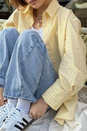 Casual Day Outfits, Easy Trendy Outfits Easy Days Striped Shirt