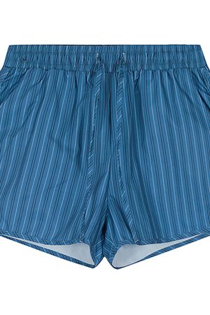 Casual Day Outfits, Easy Trendy Outfits Elastic Waist Pinstriped Shorts