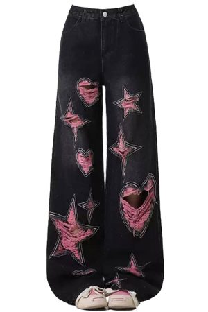 Casual Day Outfits, Easy Trendy Outfits Emo Phase Wide-Leg Jeans