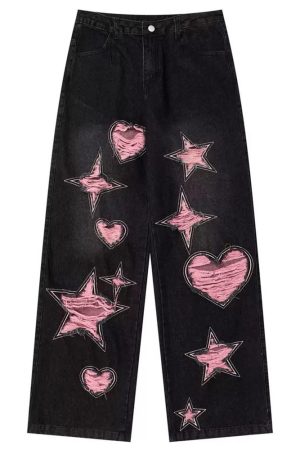 Casual Day Outfits, Easy Trendy Outfits Emo Phase Wide-Leg Jeans