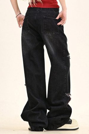 Casual Day Outfits, Easy Trendy Outfits Emo Phase Wide-Leg Jeans
