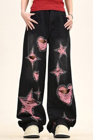 Casual Day Outfits, Easy Trendy Outfits Emo Phase Wide-Leg Jeans