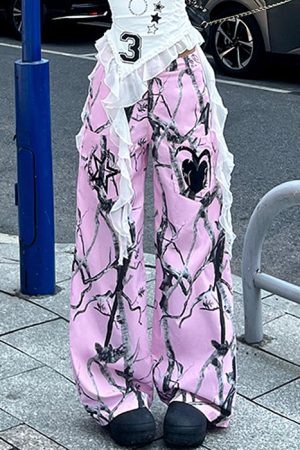 Casual Day Outfits, Easy Trendy Outfits Emo Phase Wide-Leg Trousers