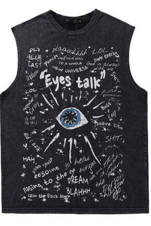 Casual Day Outfits, Easy Trendy Outfits Eyes Talk Graphic Tee