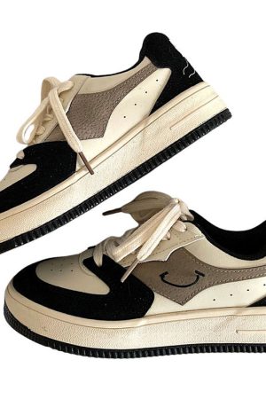 Casual Day Outfits, Easy Trendy Outfits Face Embroidery Aesthetic Black Sneakers