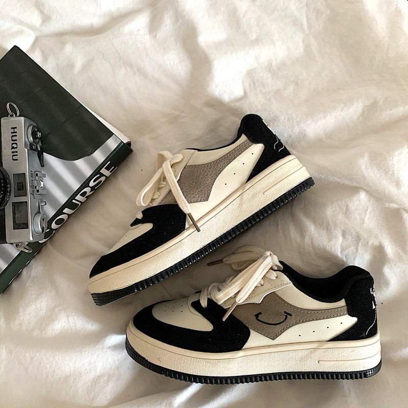 Casual Day Outfits, Easy Trendy Outfits Face Embroidery Aesthetic Black Sneakers Casual Day Outfits, Easy Trendy Outfits Face Embroidery Aesthetic Black Sneakers