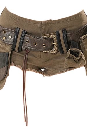 Casual Day Outfits, Easy Trendy Outfits Fairy Crunge Cargo Micro Shorts